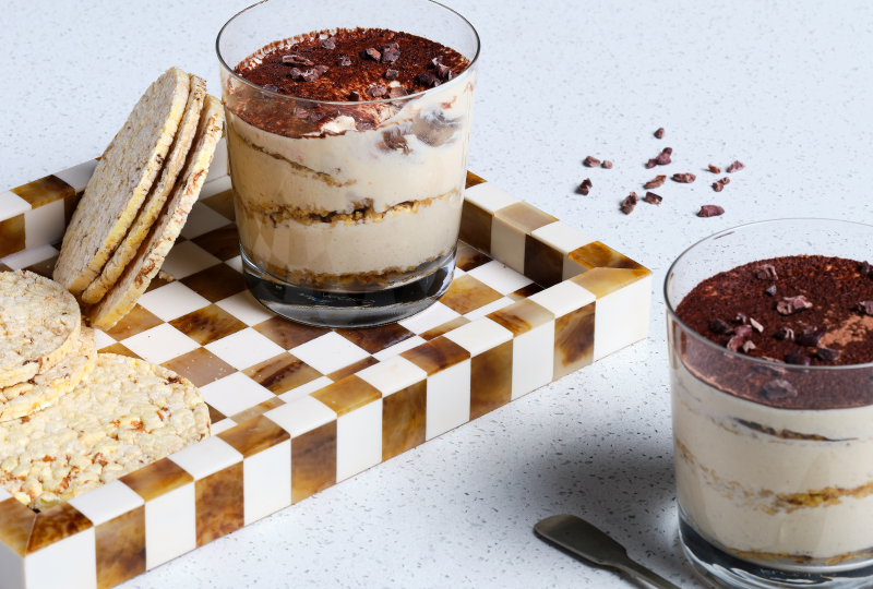 Tiramisu with Corn Thins slices